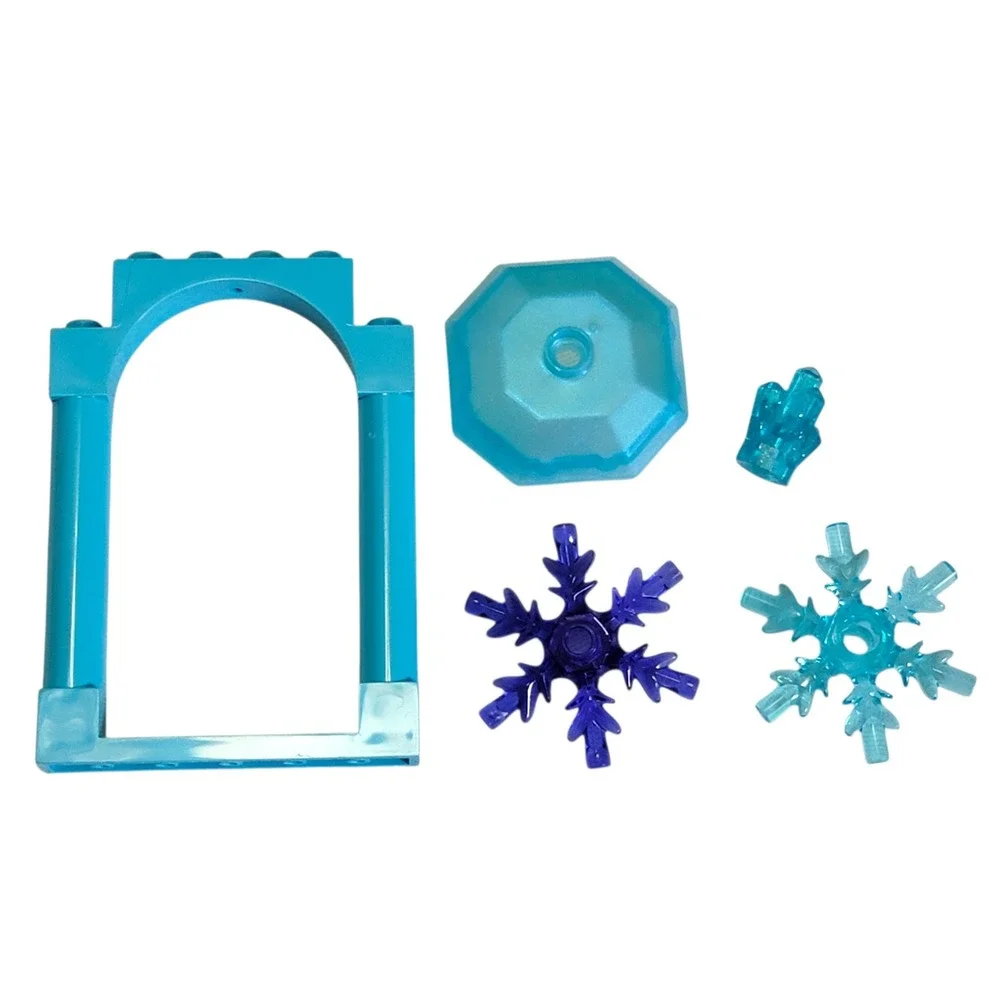 LEGO Disney Frozen Elsa Ice Palace Castle Lot 13 Pc Glitter Blue Rock Walls
